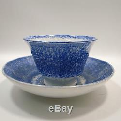Antique English Tea Cup and Saucer, c. 18th century