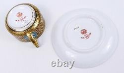 Antique Fine Kuznetsov Russian Porcelain Gilt Cup and Saucer