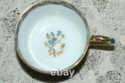 Antique Fine Royal Vienna D&C Porcelain Coffee Cup and Saucer Hand Painted