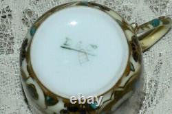 Antique Fine Royal Vienna D&C Porcelain Coffee Cup and Saucer Hand Painted