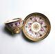 Antique French Directoire / Empire Housel Porcelain Pastel Cup & Saucer, C. 1800