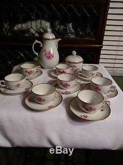 Antique Furstenberg German Porcelain Tea Set 18 Pieces Mark 1867 & later