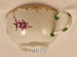 Antique Furstenberg Tea Cup & Saucer, Scenic, Meissen Style1753
