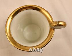 Antique German Topographical Cup & Saucer, Biedermeier Period