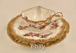 Antique Hammersley Tea Cup, Saucer & Dessert Plate, Shell Shaped