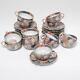 Antique Imari Porcelain Set Of 14 Tea Cups & Saucer, Gilt, Meiji Marks