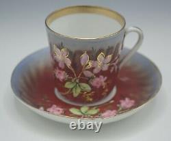 Antique Imperial Russia C1890 Kuznetsov Porcelain Cup And Saucer Set Gold 3