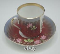 Antique Imperial Russia C1890 Kuznetsov Porcelain Cup And Saucer Set Gold 3