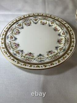Antique JEAN POUYAT Limoges French Porcelain Double Gold Trio Cup Saucer Plate