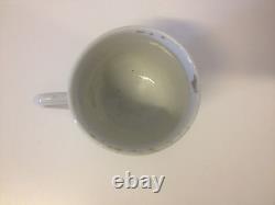 Antique Japanese Likely Meiji Period Porcelain Cup & Saucer Various Scenes