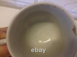 Antique Japanese Likely Meiji Period Porcelain Cup & Saucer Various Scenes