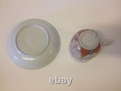 Antique Japanese Likely Meiji Period Porcelain Cup & Saucer Various Scenes