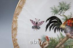 Antique KPM Berlin Cup & Saucer Birds Insects Gold 19th C. German Porcelain #A