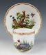 Antique Kpm Berlin Cup & Saucer Birds Insects Gold 19th C. German Porcelain #b