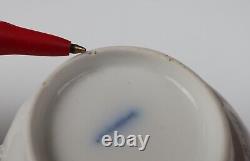 Antique KPM Berlin Cup & Saucer Birds Insects Gold 19th C. German Porcelain #B