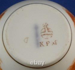 Antique KPM Berlin Porcelain Orange Scene Scenic Cup & Saucer Porzellan Tasse