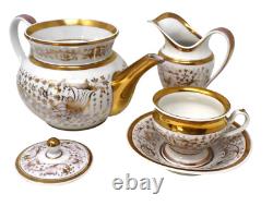 Antique KPM Berlin porcelain tea set circa 1840