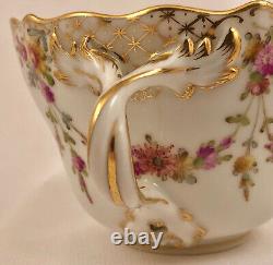 Antique Lamm Dresden Coffee Cup, Over Sized, Meissen Style (no saucer)