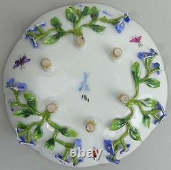 Antique Meissen Floral Encrusted Porcelain Cabinet Cup & Saucer 19th Century