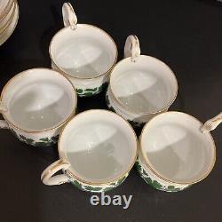 Antique Meissen Napoleon Ivy Cup and Saucer Trim Gold Set Of 4pcs