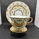 Antique Meissen Porcelain Demitasse Cup & Saucer Encrusted Gold & Flowers