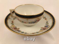 Antique Meissen Tea Cup & Saucer, c 1860