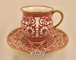 Antique Minton Chocolate Cup & Saucer, Pattern 2948