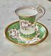 Antique Minton Porcelain Hand Painted Tea Coffee Cup And Saucer Gold Encrusted