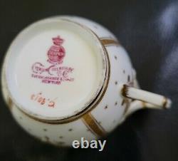 Antique Minton Raised Gold Encrusted Tea Cup And Saucer Ca 1896 Rare Panels HTF