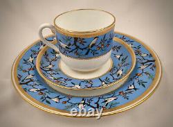 Antique Mintons Coffee Cup, Saucer & Dessert Plate, Raised French Enamel