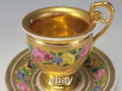 Antique OLD Paris c1820s/30s Porcelain Hand Painted Cup & Saucer