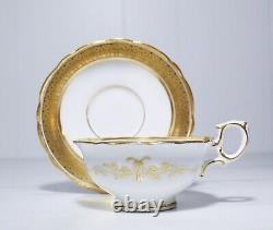 Antique OVINGTON BROTHERS New York H & Co England Porcelain Gilt Cup & Saucer