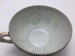 Antique Porcelain Cup and Saucer Paint Gold Plated