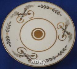 Antique Porcelain de Paris Scenic Cup & Saucer Porcelaine Vieux French Old Scene