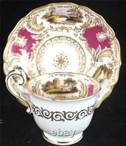 Antique Regency Period Ridgway Porcelain Cup & Saucer Rural Scenes