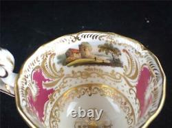 Antique Regency Period Ridgway Porcelain Cup & Saucer Rural Scenes