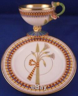 Antique Richard Ginori Porcelain Khedive Cup & Saucer Porzellan Tasse Porcellana