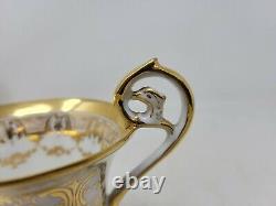 Antique Richard Klemm Dresden Porcelain Gold Demitasse Cup & Saucer