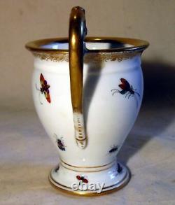 Antique Richard Klemm Porcelain Cup & Saucer Exotic Birds Insects Hand Painted a