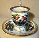Antique Richard Klemm Porcelain Cup & Saucer Exotic Birds Insects Hand Painted C