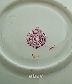 Antique Royal Worcester Demitasse Cup & Saucer, Floral Design, Perfect