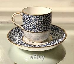 Antique Royal Worcester Porcelain Demitasse Cup & Saucer