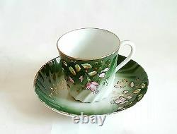 Antique Russian Porcelain Cup Saucer Set Kuznetsov