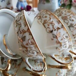 Antique Set for 6 Coffee Set in Bavaria Porcelain Germany