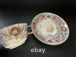 Antique Sevres 1846 porcelain Chateau De FONTAINEBLEAU Cup And Saucer