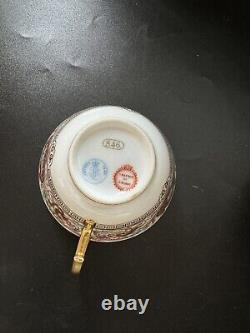 Antique Sevres 1846 porcelain Chateau De FONTAINEBLEAU Cup And Saucer