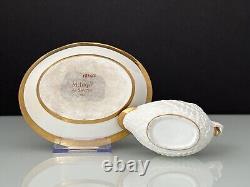 Antique Sevres Empire Period Porcelain Swan Cup with Saucer 1804-1814