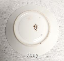 Antique Sevres Style French Porcelain Tea Cup Saucer Napoleonic Scene Old Paris