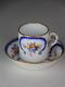 Antique Sevres Type Porcelain Miniature Tea Cup & Saucer In'feuille-de-choux