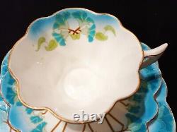 Antique, Sheley, Wileman, Porcelain Tea Set, Snowdrop Violet, Blue Petunia Pattern